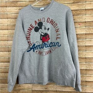 Disney Mickey’s Classic 1928 Pullover Sweater Gray Size lg Unisex